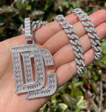Baguette Cut Moissanite Rapper Style Pendant For Men's