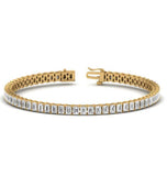 Emerald Cut Moissanite Diamond Tennis Bracelet