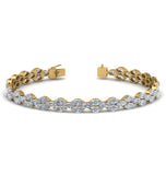 Marquise Cut Moissanite Diamond  Tennis Bracelet