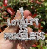 Iced Out Custom LOYALTY IS PRICELESS Bling Hip Hop Pendant