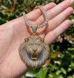 Rapper Style Moissanite Lion Face Hip Hop Pendant