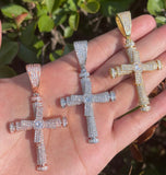 Moissanite Iced Out Elegant Cross Pendant Gift