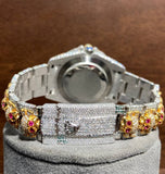 Moissanite Full Iced Out Skull Style Watch For Halloween Gift