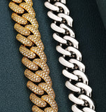 Iced Out Moissanite Diamond Cuban Link Rapper Style Chain