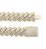 Baguette Cut Iced Out Moissanite Cuban Chain