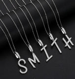 VVS1 Moissanite Alphabet Letter Hip Hop Pendant