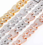 Figaro Link Iced Out Moissanite Hip Hop Bracelet