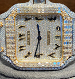 Baguette Cut Moissanite Iced Out Dual Tone Watch