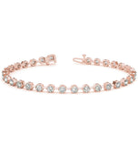 Round Cut Moissanite Diamond Unique Tennis Bracelet