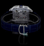 Leather Belt Skeleton Moissanite Diamond Daily Wear Watch