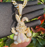 Bling Bunny Moissanite Iced Out Hip Hop Pendant