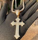 Moissanite Iced Out Christian Cross Pendant