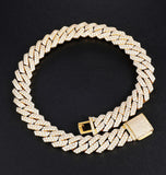 Iced Out VVS1 Moissanite Diamond Cuban Link Hip Hop Chain