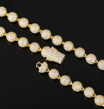 Awesome Ball Link Iced Out Moissanite Diamond Hip Hop Chain