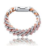 D Color Moissanite Cuban Link men's Bracelet