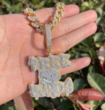 Free Bands Iced Out Moissanite Hip Hop Pendant