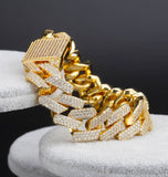 moissanite Iced Out Cuban Link Hip Hop Bracelet For Him