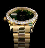 Classic & Stylish Moissanite Diamond Green Dial Watch