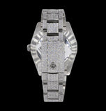 Iced Out Moissanite Roman Numeral Watch For Him