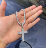 Iced Out Moissanite Unisex Cross Pendant Gift