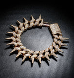 Micro Pave Cuban Link Moissanite Diamond Bracelet