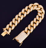 VVS1 Moissanite Diamond Iced Out Cuban Link Bracelet