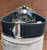 Moissanite Iced Out Rubber Strap Wrist Watch For Him