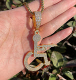 Iced Out Moissanite Wheelchair Shooter Hip Hop Pendant