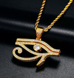 Iced Out Moissanite Eye Of Horus Hip Hop Pendant