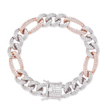 Figaro Link Iced Out Moissanite Hip Hop Bracelet