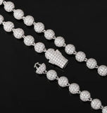 Awesome Ball Link Iced Out Moissanite Diamond Hip Hop Chain