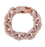 Iced Out Moissanite Hip Hop Bracelet For Him