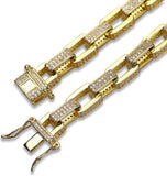 VVS1 Moissanite Rolo Link Hip Hop Bracelet For Men's
