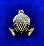 Moissanite Iced Out Skull Gas Mask Hip Hop Pendant