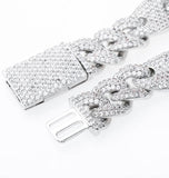 Figaro Link Iced Out Moissanite Hip Hop Bracelet