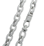 Iced Out Moissanite Diamond Rolo Link Hip Hop Chain