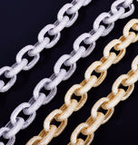 Iced Out VVS1 Moissanite Rolo Link Hip Hop Bracelet