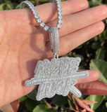 Baguette Cut VVS1 Moissanite Hip Hop Pendant For Him