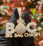 BIG BAG CHASIN Moissanite Custom Iced Out Pendant