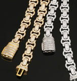 Iced Out Moissanite Baguette Cut Unique Hip Hop Chain