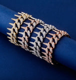 Micro Pave Cuban Link Moissanite Diamond Bracelet