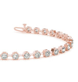 Round Cut Moissanite Diamond Unique Tennis Bracelet