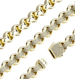 Moissanite Rolo Link Iced Out Hip Hop Bracelet