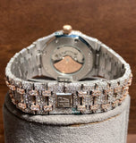 Dual Tone Skeleton Luxury Moissanite Watch