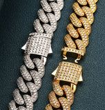 Iced Out Moissanite Diamond Cuban Link Rapper Style Chain