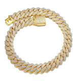 Iced Out VVS1 Moissanite Diamond Cuban Link Hip Hop Chain