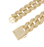 Iced Out Moissanite Cuban Link Hip Hop Bracelet For Him