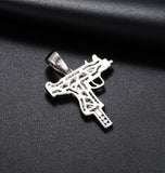 VVS1 Moissanite Iced Out Rapper Style Gun Design Hip Hop Pendant