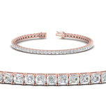 Asscher Cut Moissanite Tennis Bracelet