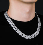 Baguette Cut Moissanite Iced Out Rapper Style Hip Hop Chain